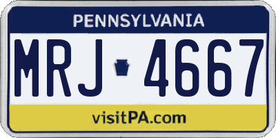 PA license plate MRJ4667