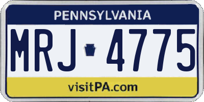 PA license plate MRJ4775