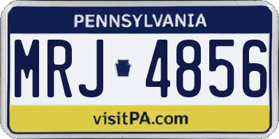 PA license plate MRJ4856