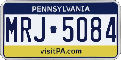 PA license plate MRJ5084