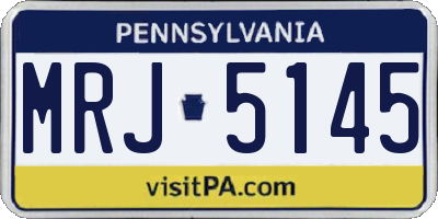 PA license plate MRJ5145