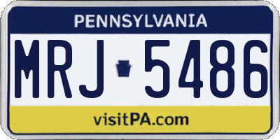 PA license plate MRJ5486