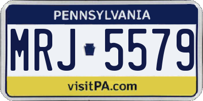 PA license plate MRJ5579