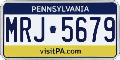 PA license plate MRJ5679