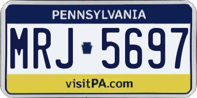 PA license plate MRJ5697