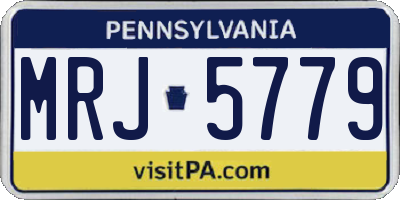 PA license plate MRJ5779
