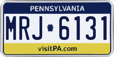 PA license plate MRJ6131