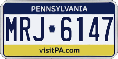 PA license plate MRJ6147