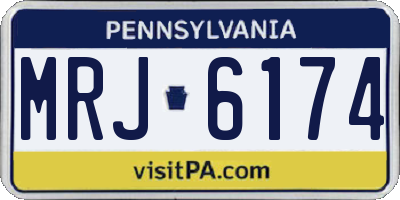 PA license plate MRJ6174