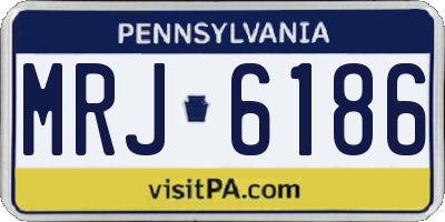 PA license plate MRJ6186