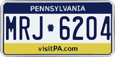 PA license plate MRJ6204