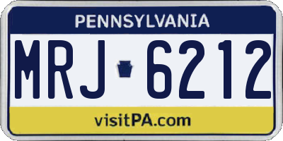 PA license plate MRJ6212
