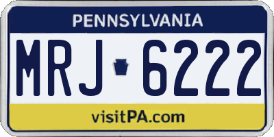 PA license plate MRJ6222
