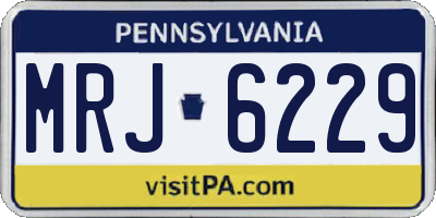 PA license plate MRJ6229