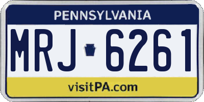 PA license plate MRJ6261