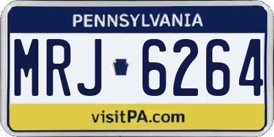 PA license plate MRJ6264