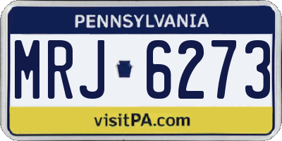 PA license plate MRJ6273