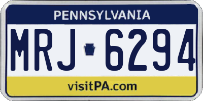PA license plate MRJ6294