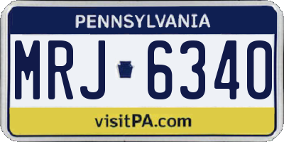 PA license plate MRJ6340