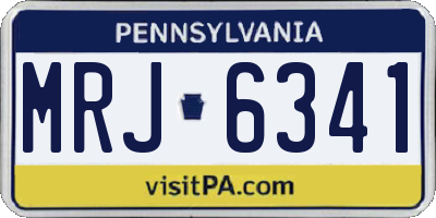 PA license plate MRJ6341
