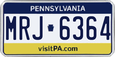 PA license plate MRJ6364