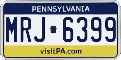 PA license plate MRJ6399