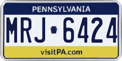 PA license plate MRJ6424