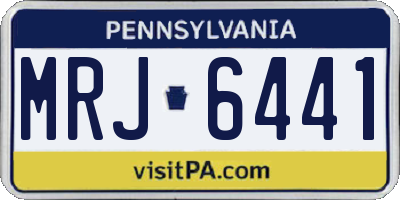 PA license plate MRJ6441