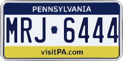 PA license plate MRJ6444