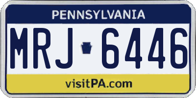 PA license plate MRJ6446