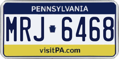 PA license plate MRJ6468