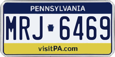 PA license plate MRJ6469