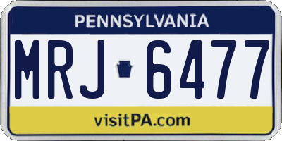 PA license plate MRJ6477