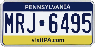 PA license plate MRJ6495