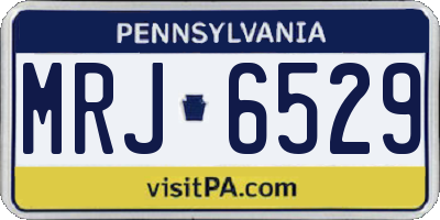 PA license plate MRJ6529