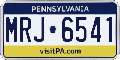 PA license plate MRJ6541