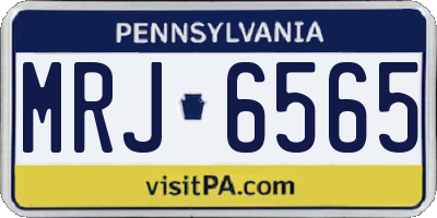 PA license plate MRJ6565