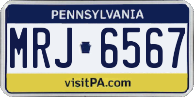 PA license plate MRJ6567