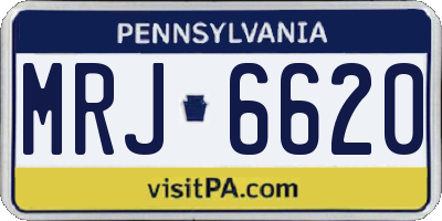 PA license plate MRJ6620
