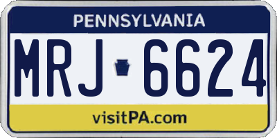 PA license plate MRJ6624