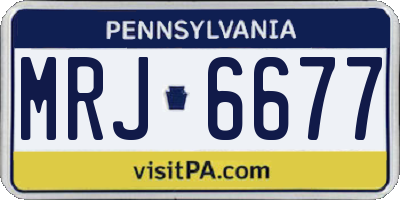 PA license plate MRJ6677