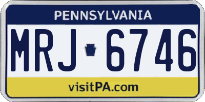 PA license plate MRJ6746