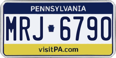 PA license plate MRJ6790