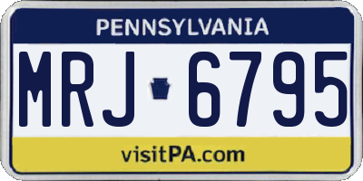 PA license plate MRJ6795