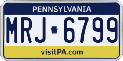 PA license plate MRJ6799