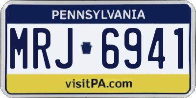 PA license plate MRJ6941