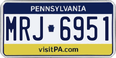 PA license plate MRJ6951