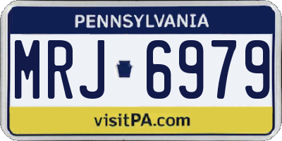 PA license plate MRJ6979