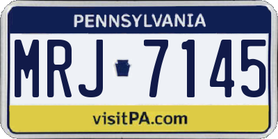 PA license plate MRJ7145