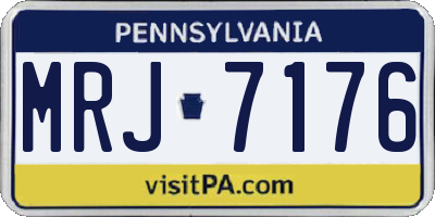 PA license plate MRJ7176